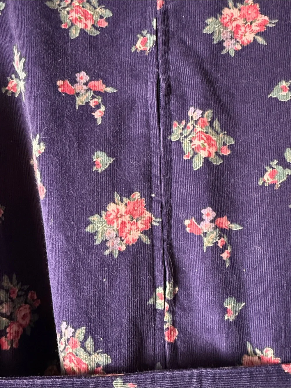 Vintage 80s Laura Ashley Navy Long-Sleeve Floral Maxi Dress with Pink Rose Print - Picture 6 of 8